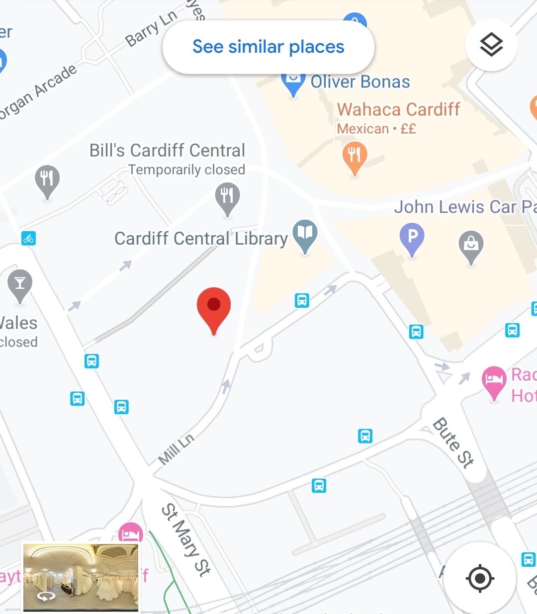 Cardiff bridal map
